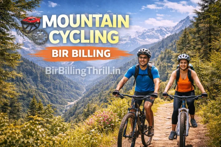 Mountain cycling in Bir Billing